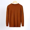 New Men's Classic Round Collar Sweaters 2024 Holiday Casual Pullovers Stylish Thermal Caramel Navy-blue Long Sleeve Clothes Male 4
