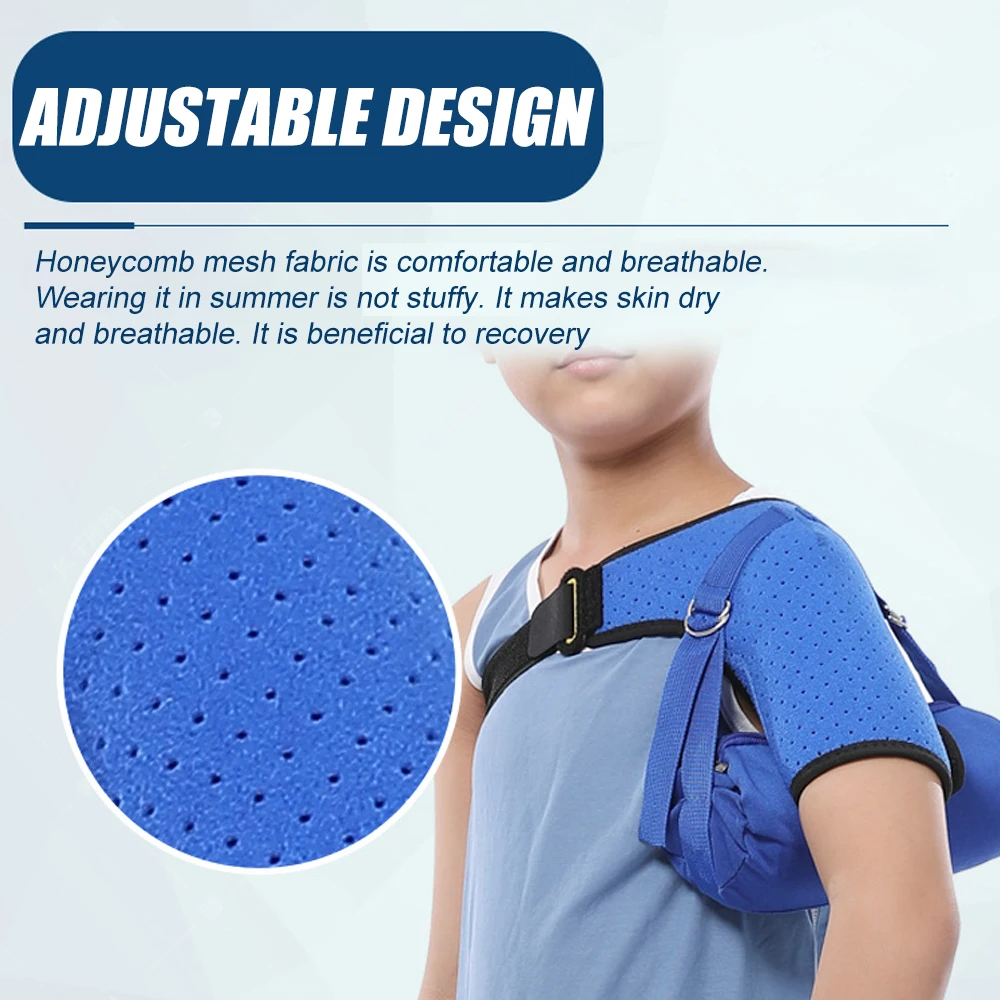 Shoulder Support with Pressure Pad for 4-12 years Kids, Adjustable Shoulder Brace for Torn Rotator Cuff, Tendonitis, AC Joint