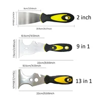 15 in 1 Multifunctional Putty Knife Stainless Steel Paint Scraper Removal Construction Tool for Wallpaper Can Opener Home DIY 2