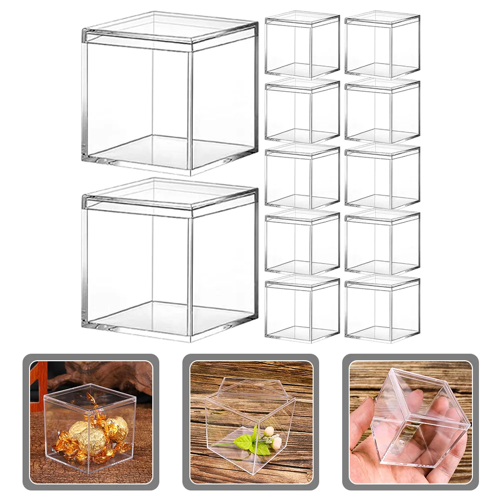 

Acrylic Candy Boxes Transparent Chocolate Biscuits Cookies Packing Boxes Jewelry Storage Wedding Party Favors