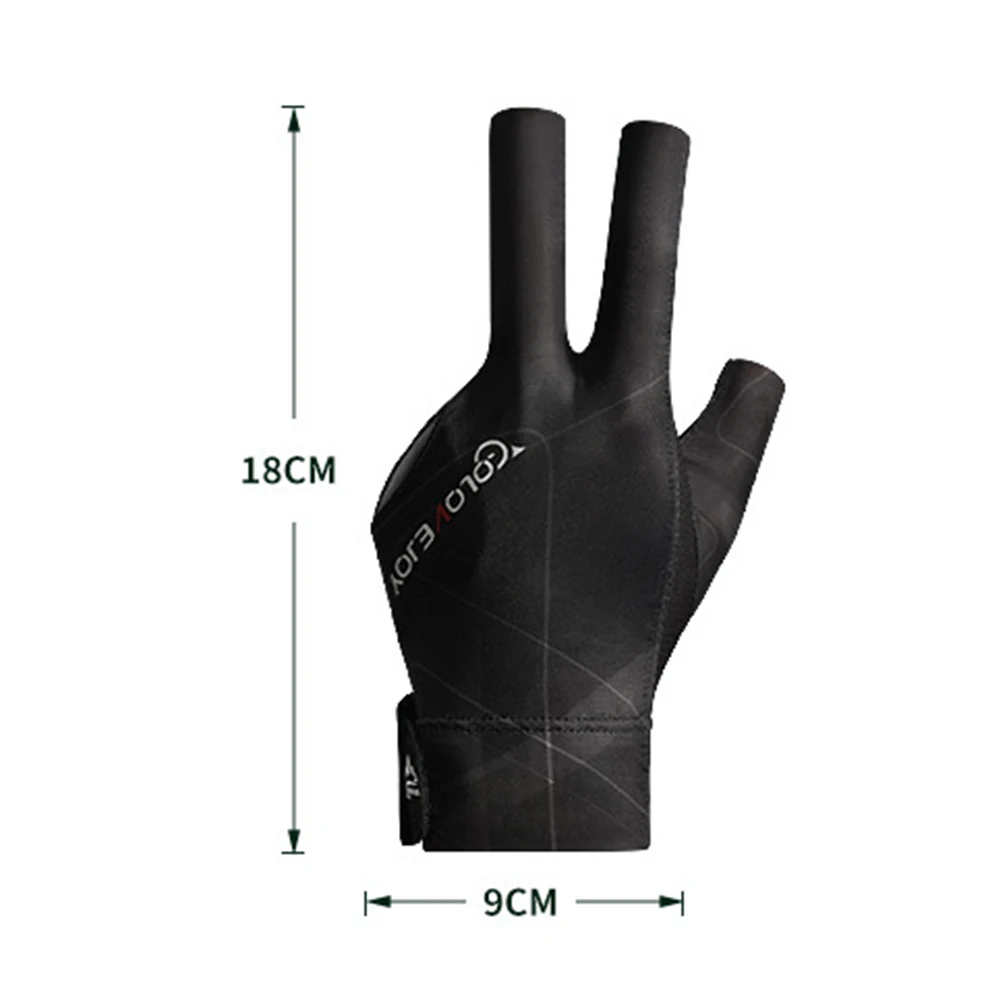 Open Finger Billiard Pool Gloves Adjustable Sticker Polyester Snooker Billiards Gloves Smooth Soft Reusable Training Accessories