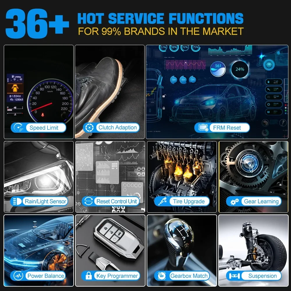 XTOOL InPlus IP819TP Bluetooth TPMS Tire Diagnostic Tool 315MHz & 433MHz, TPMS Diagnose, Relearn, Programming TS100 Sensors