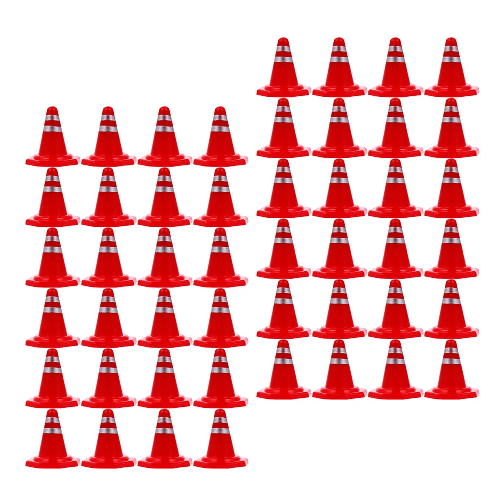 

60 Pcs Roadblock Traffic Signs Toys Small Simulation Miniature Model
