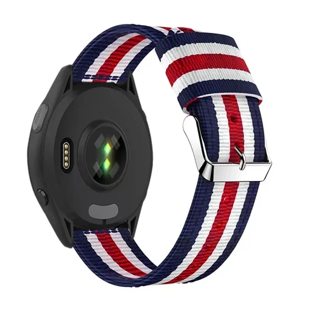 Breathable Canvas Nylon Loop Strap with Three-Ring Buckle - 22mm