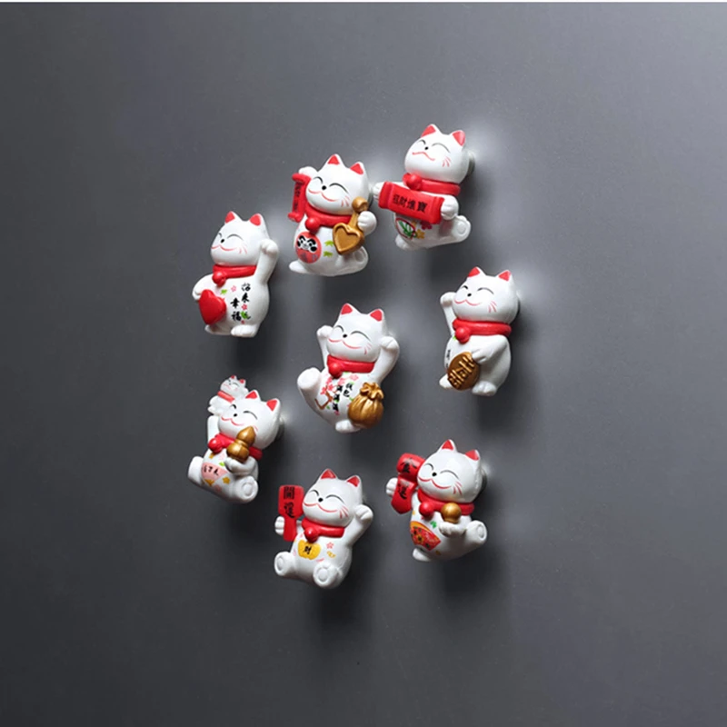 Fridge Magnet paste series Lucky Cat magnetic paste home decoration creative gift Animal refrigerator stickers magnetic fridge magnets magnetic sticker magnetic fridge stickers 8 Pcs