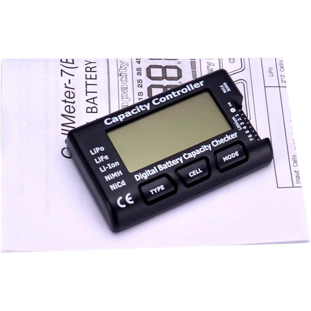 CellMeter 7 LiPo LiFe 리튬 이온 NiMH Nicd용 디지털 배터리 용량 검사기 컨트롤러 테스터