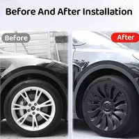 4PCS Wheel Caps 19Inch Hub Cap Performance Replacement Automobile Wheel Hubcap Full Rim Cover For Tesla Model Y 2024 Accessories 4