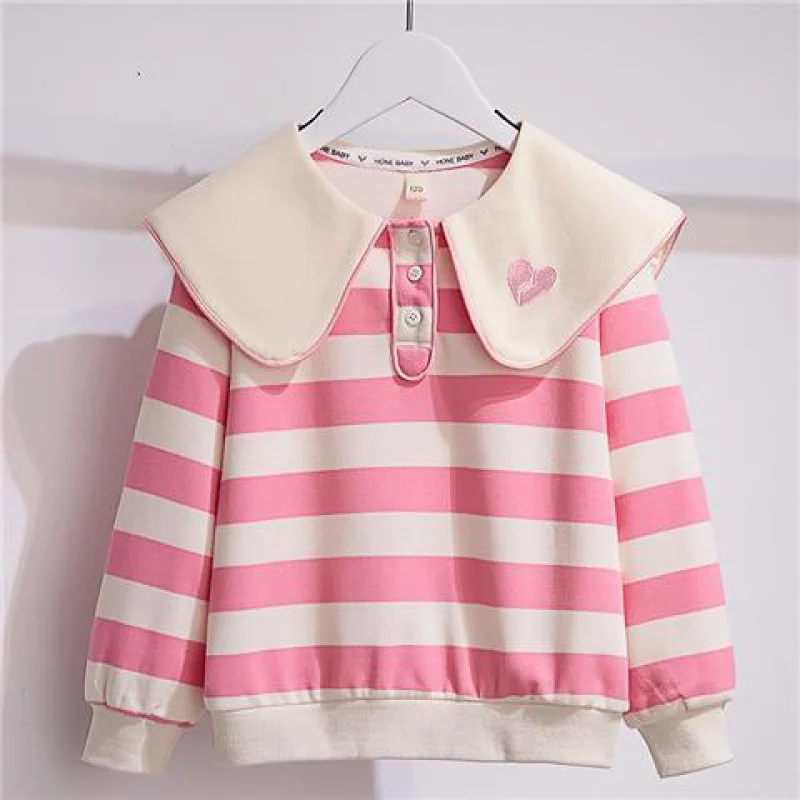 

Girls Hoodies Sweatshirts Cotton Tops Overcoat 2023 Stylish Spring Autumn Windproof Kids Long Sleeve Children's Clothing
