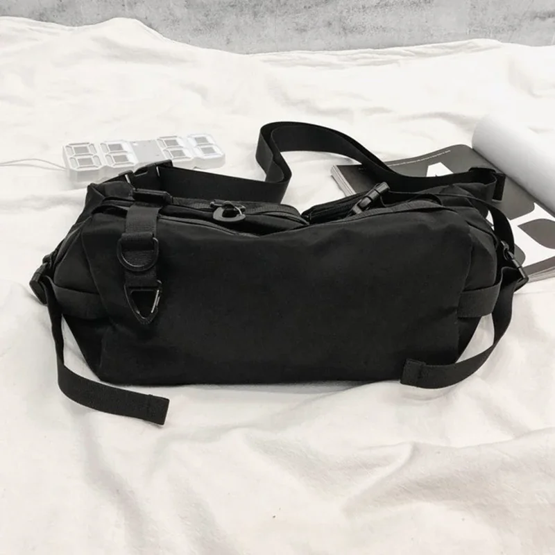 New Fashion Gothic Style Postman Bag Multi Functional Men's Handbag Versatile Hip Hop Crossbody Bags Women's  Workwear Bag