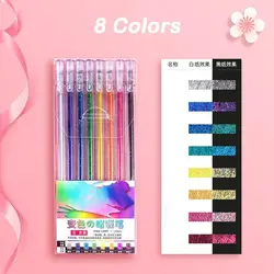 Glitter Gel Pen Set - Vibrant School Supplies (8PCS)