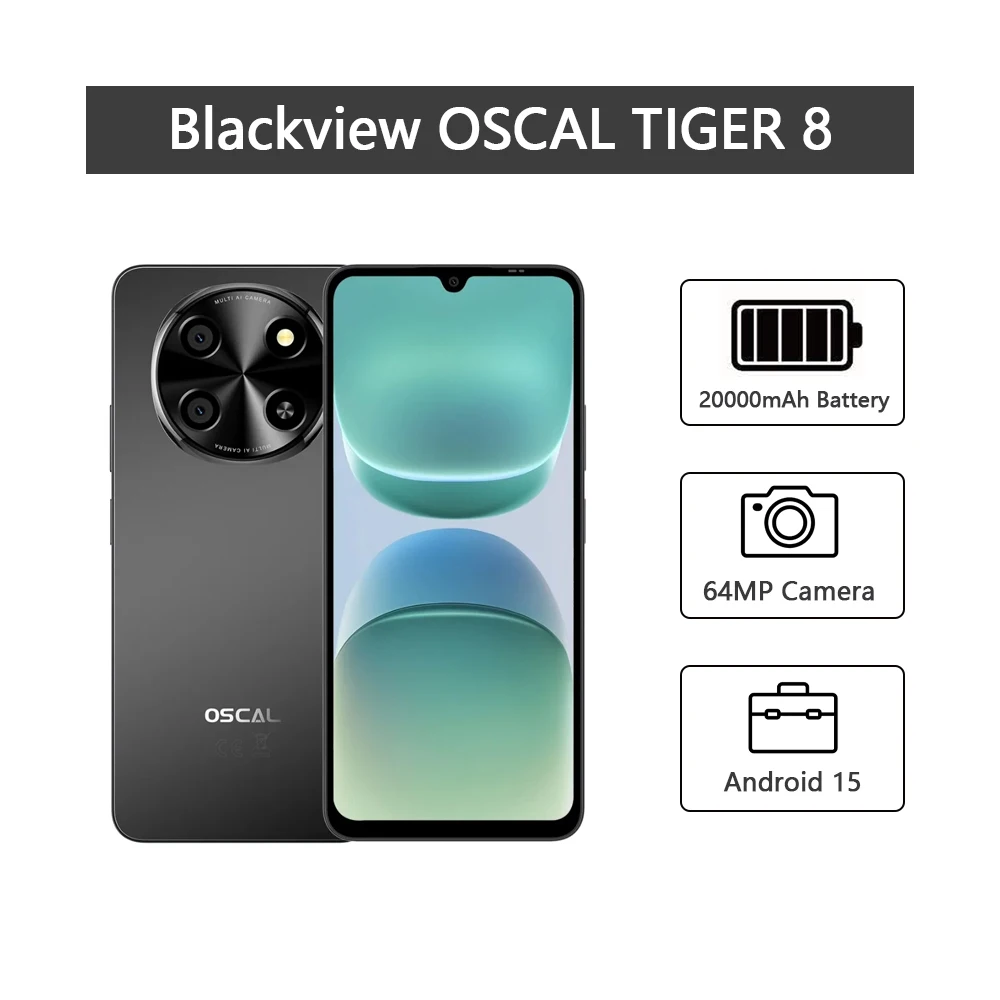 Blackview OSCAL TIGER 8 5G AI Smartphone Android 15 6.88 Inch
