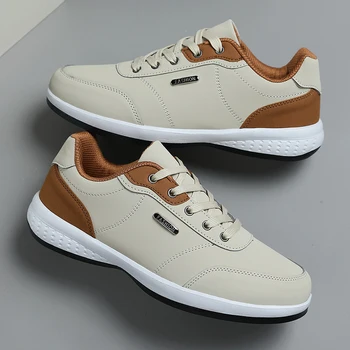 New Running Shoes Men Leather Waterproof Athletic Sneakers Men Wear-resistant Man Walking Sport Shoes Comfortable Men Shoes