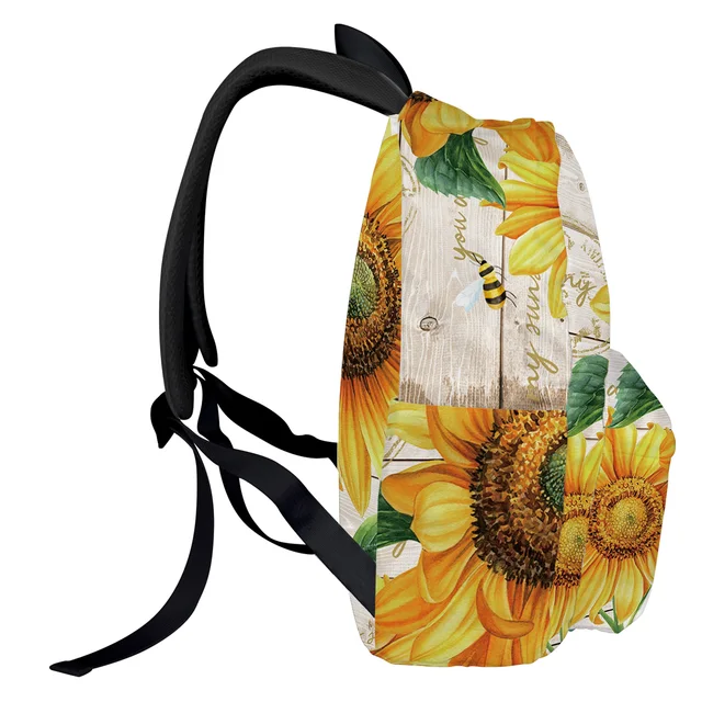 Farm Flower Sunflower Bee Backpack