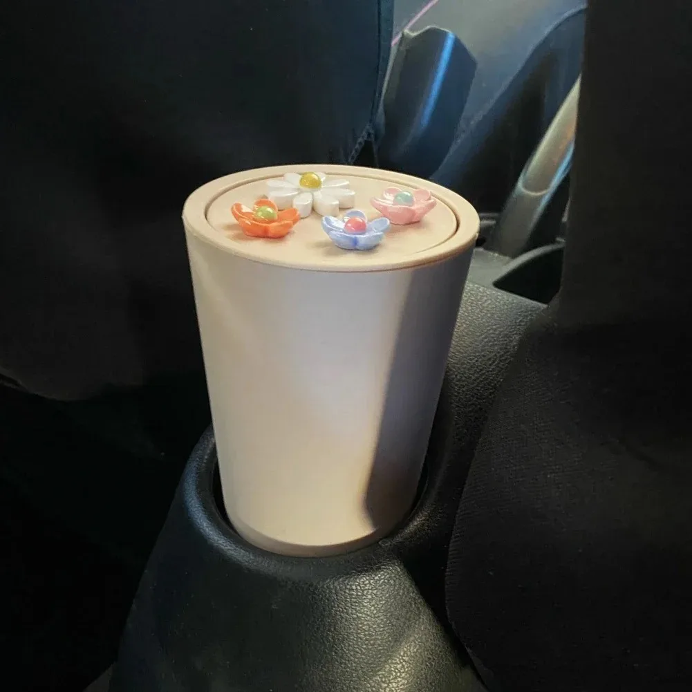 Cute and Creative Small Mini Car Trash Can Car Storage Box Storage Bag Desktop Trash Can Debris Box Kawaii Gifts Accessories car storage bag car trash can car armrest storage box