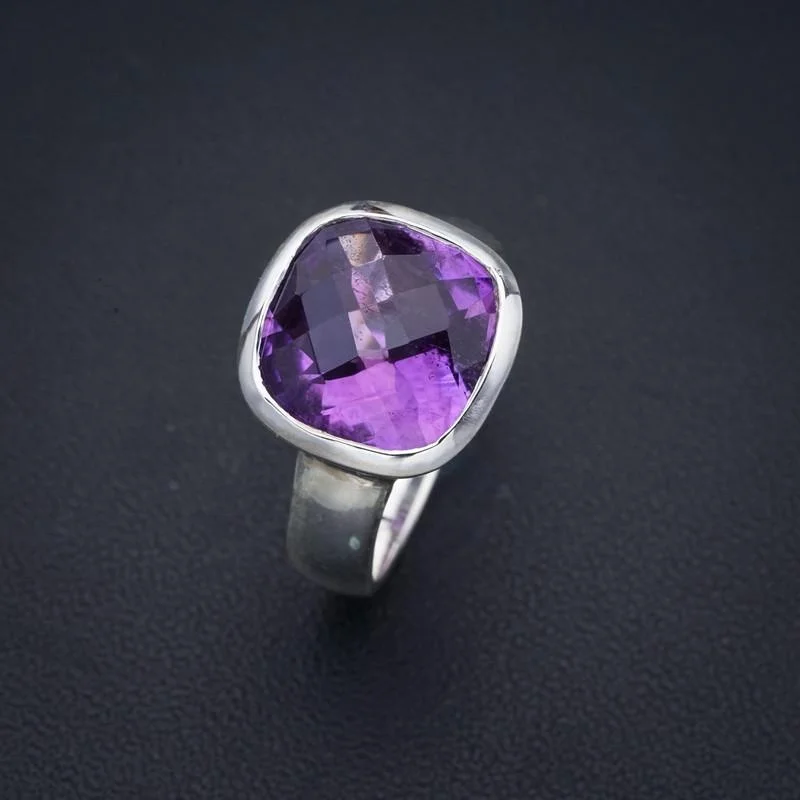 

StarGems Amethyst Handmade 925 Sterling Silver Ring 7.25 F2915