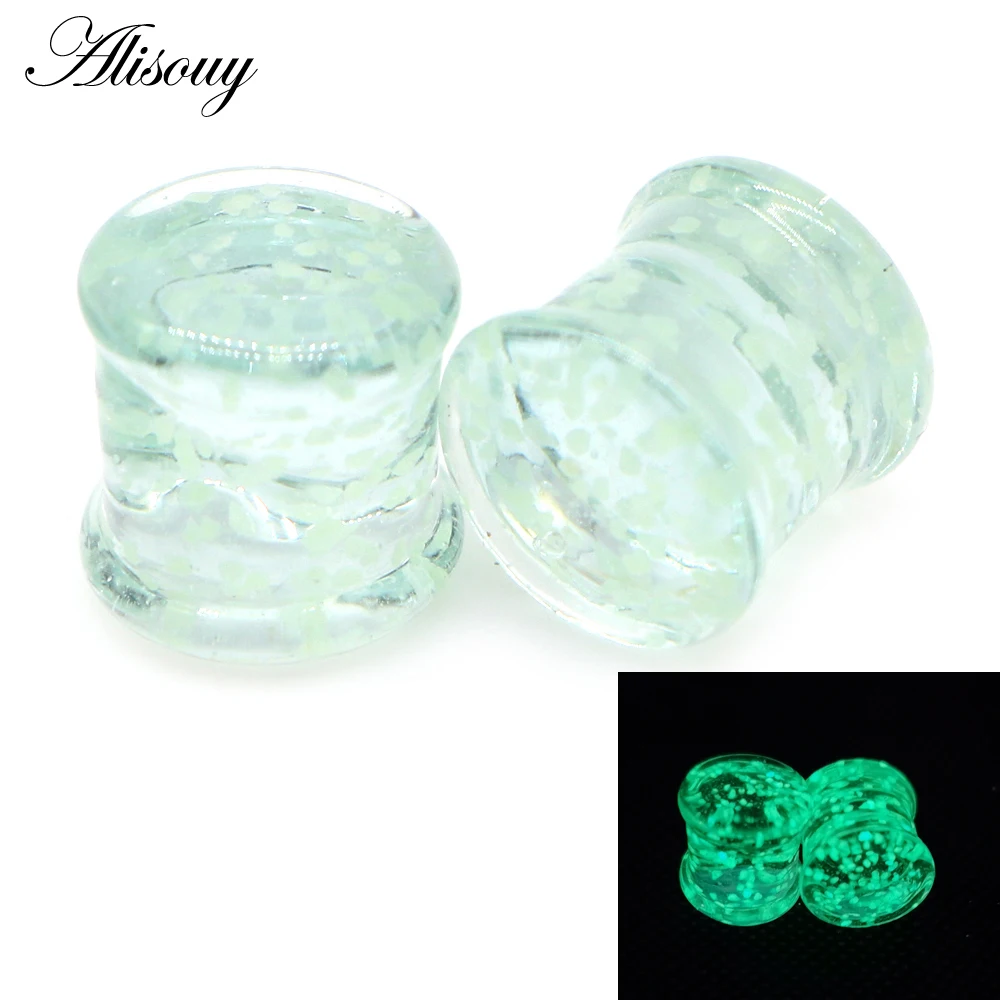Piercing Jewelry 2pcs Pyrex Glass Ear Plugs Tunnel Ear Spiral Taper Cartilage Earring Gauges Expander Stretcher Flesh