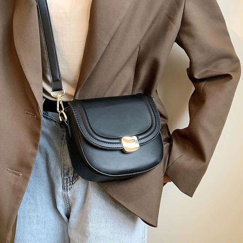 MOODS Retro Shoulder Crossbody Bags For Women Metal Hasp