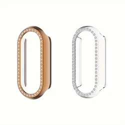Set of 2 Crystal Rhinestone Bling Protective Frames (Rose Gold  Clear)