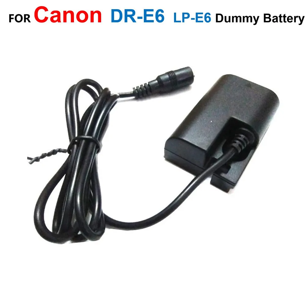 Dr-E6 Accoppiatore Cc Completamente Decodificato Lp-E6 Adattatore Di Alimentazione Della Batteria Fittizio Per Canon Eos 5D 5 D2 5 D3 6D 7D 60D 60D 70