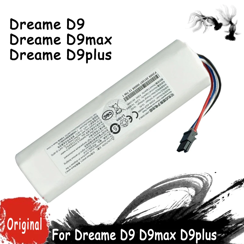 Batteria Originale Per Dreame Robot Aspirapolvere Dreame D9 D9Max D9Plus 5200Mah Batteria Agli Ioni Di Litio 4 Inr19/66-2