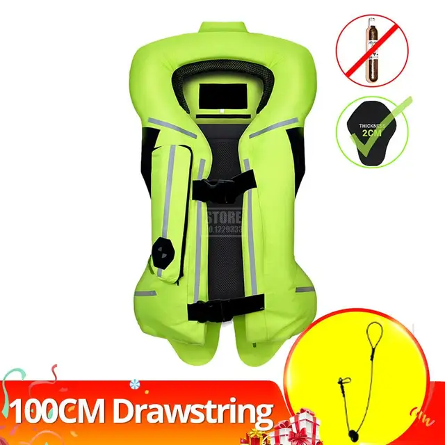 New Motorcycle Jacket Motorcycle Air Bag Vest Moto Air-bag Vest Motocross Racing Riding Airbag System Airbag CE Protector Green Air Bag Vest 3