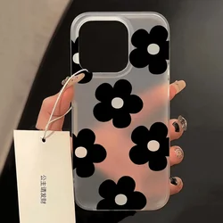 Elegant Full Screen Black Floral Phone Case - Y2K Clear Anti - Fall Cover - iPhone 13 Mini (1)