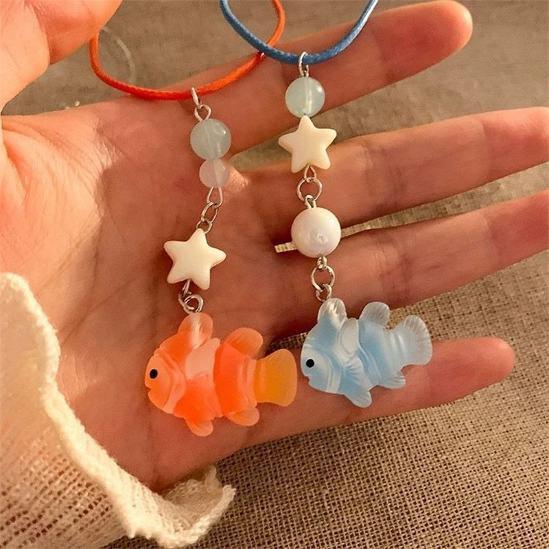 4 Collane Con Ciondolo Delfino In Stile Cartone Animato Per Donne E Ragazze - Catena Regolabile 45+5cm, Metallo, Regalo Simpatico