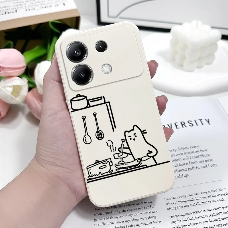 Cooking Cat Themed Silicone Phone Case - Charming & Durable Cover