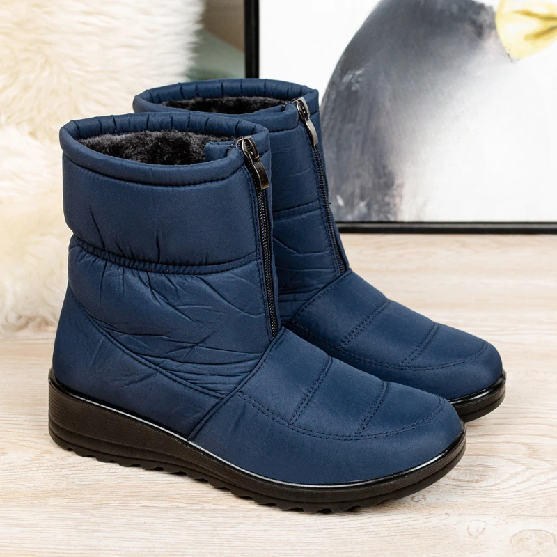 Winter women warm snow boots Fashion Waterproof Plush Ankle Boots Non Slip Warm Cotton Shoes Ladies Casual comfort boot Botas - 4
