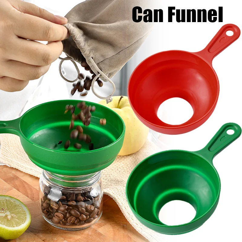 Plastic Canned Funnel Wide Mouth Funnel for Jars Folding Funnel with