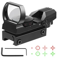 Tactical Riflescope Hunting Optics Red Green Projected Dot Sight Reflex 4 Reticle Scope Collimator Sight for 11mm/20mm Rail 1