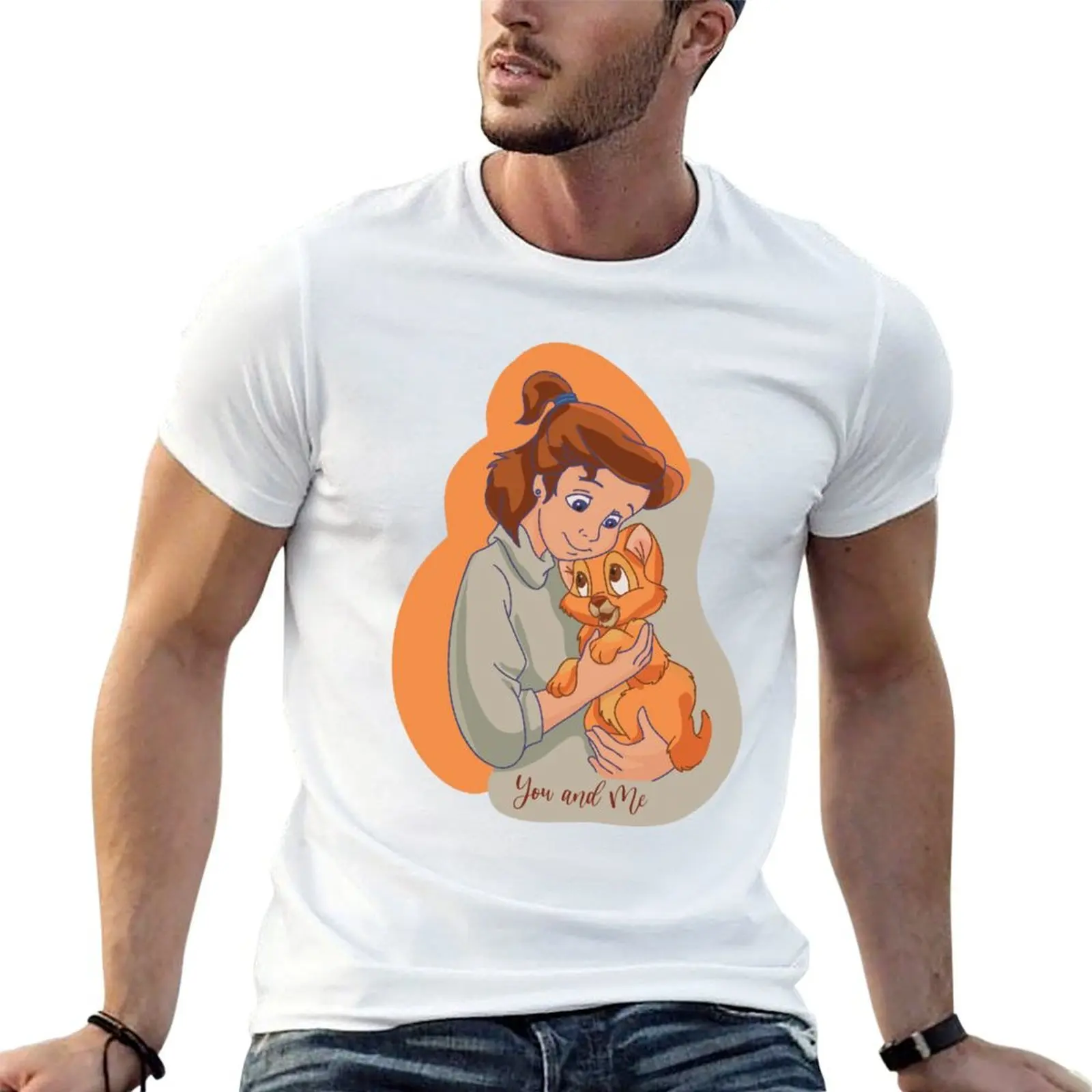 

You and Me T-shirt heavyweights Aesthetic clothing anime plus size tops heavy weight t shirts for men