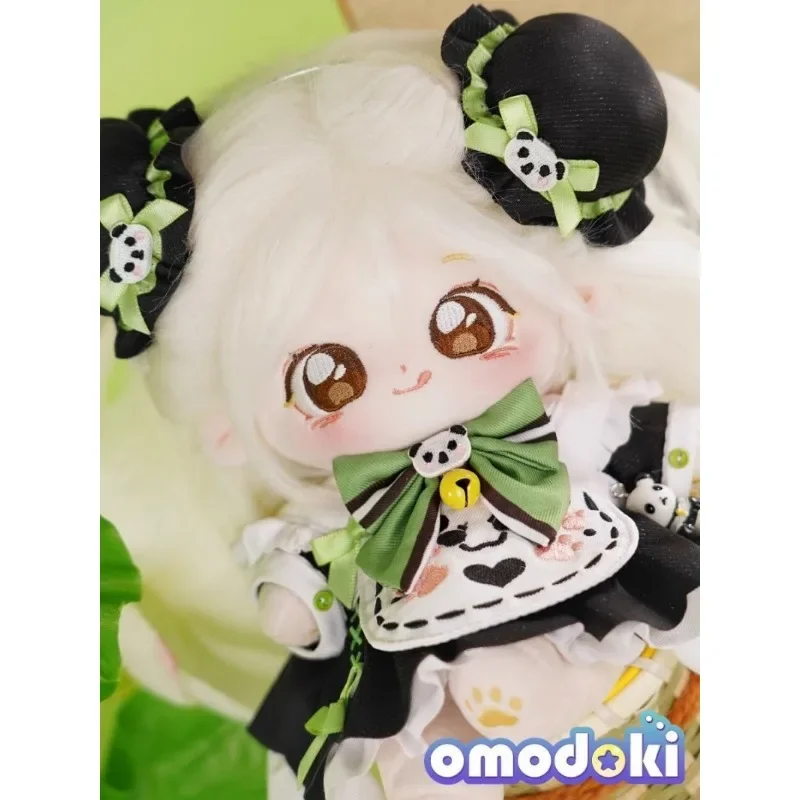 20cm cotton doll doll clothing Zhizhu Changle doll panda maid plush clothes 3