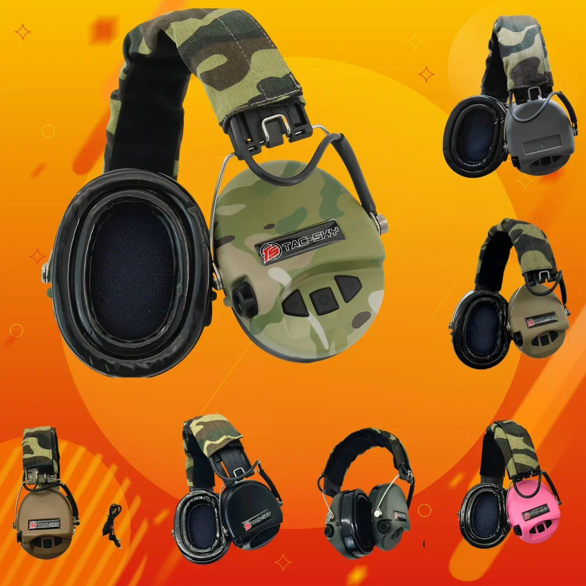 

TS TAC-SKY Tactical Electronic Shooting Earmuffs sordin ipsc silicone headset outdoor hearing protection tactical ear muffs