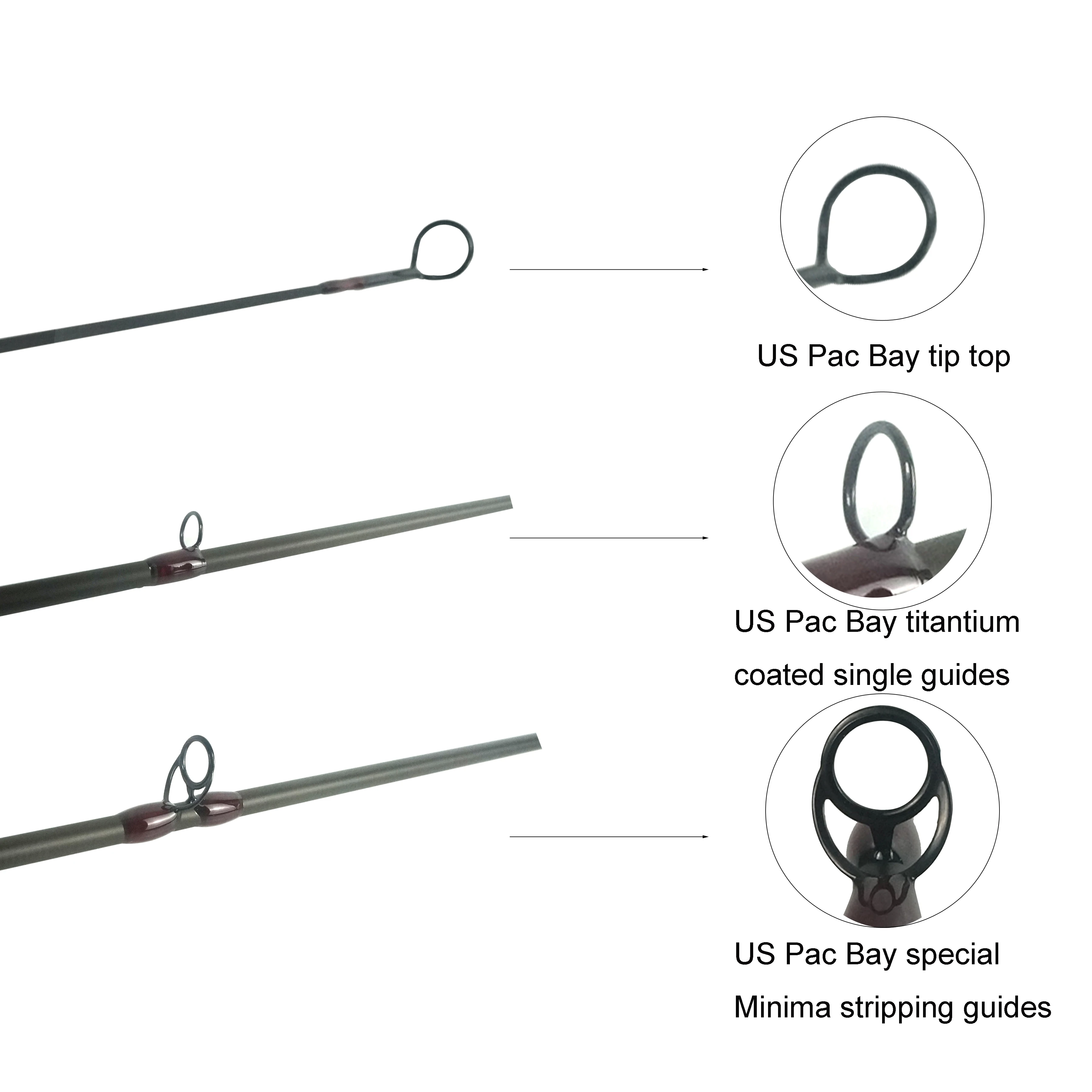 9' LW3 Graphite Fly Rods Fast Action with IM12 Nano Japan