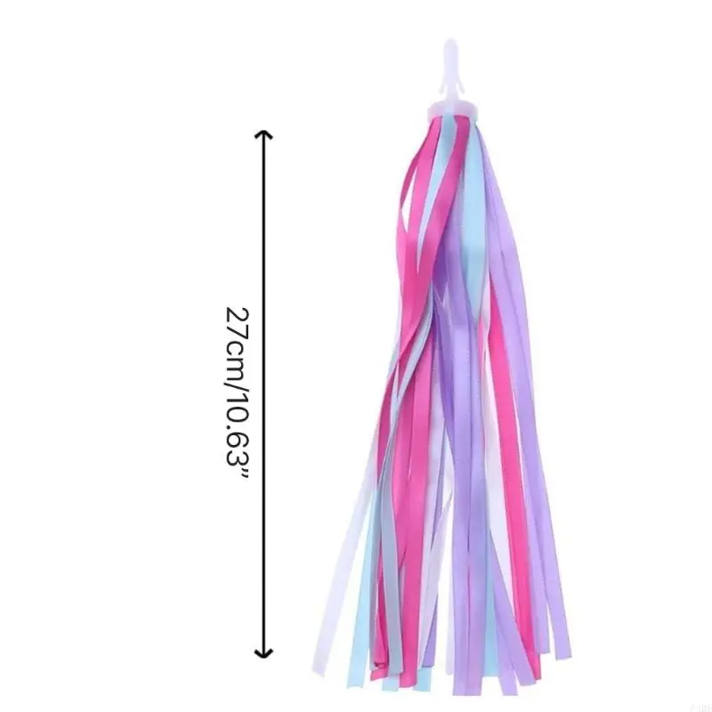 1 Pair Bicycles Ribbon Grips, Bike Streamers Set, Colorful Handlebar Tassels, Scooter Tassels Rainbow for Boys and Girls