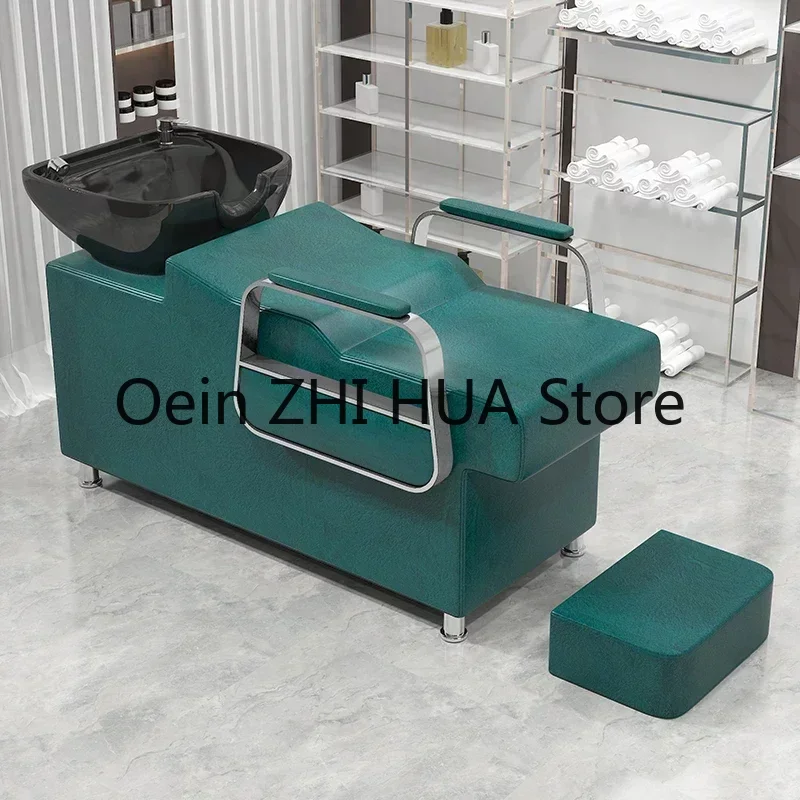 Hair Salon Comfort Shampoo Chair Ergonomics Adjust Dedicated Shampoo Chair Barber Shop Recliner Massageador Furniture QF50SC