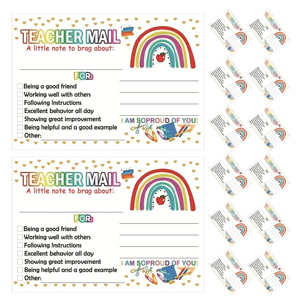 50 Pcs Incentive Card Postcard Classroom Must Have Reward Cards Accessories Rewards Teacher Student