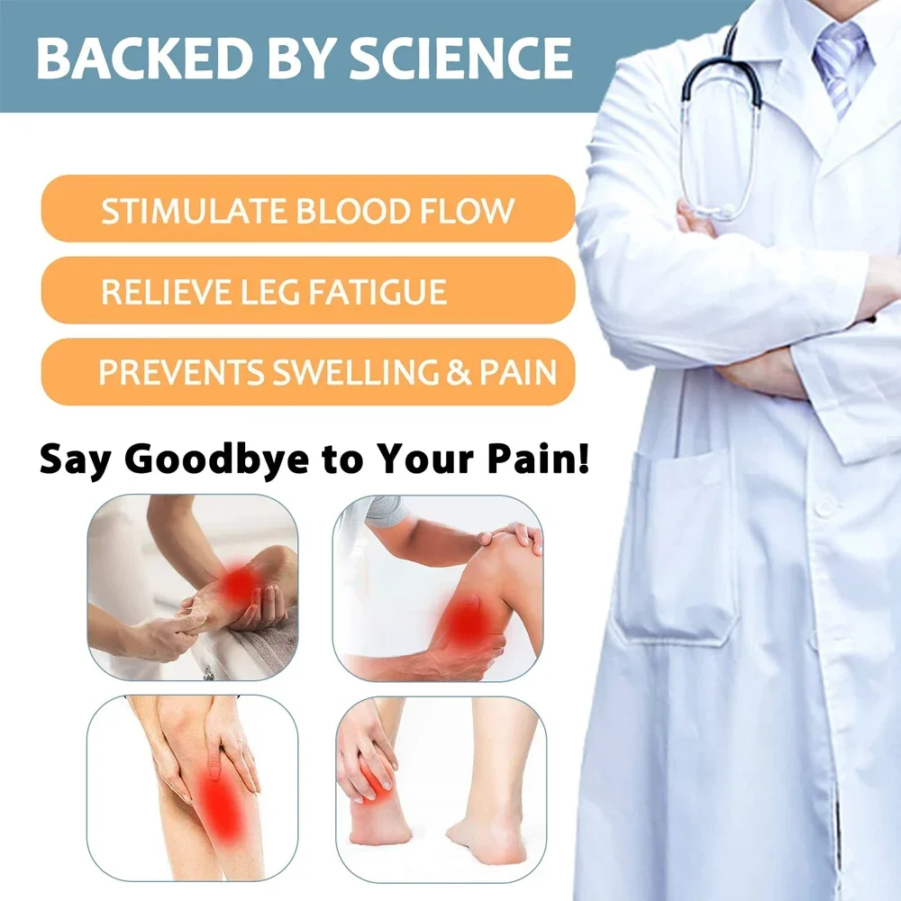 Compresie pentru bărbați și femei, șosete sport din nailon, pentru alergare, Fiess, ciclism, îngrijire medicală, prevenirea varicelor, ameliorarea durerii_voghion.com