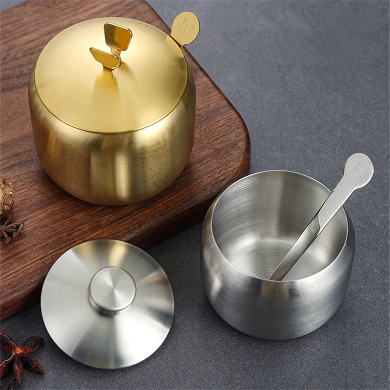 Boîte à Café - HURRISE - Modèle 1.5L - Acier Inoxydable 304 - Étanchéité Sous Vide - Cuillère