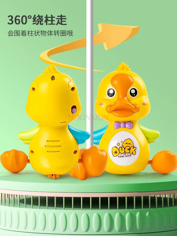 Baby Duck Toy 1-2 Years Old Light Music Girl Puzzle Preschool Children's Voice Controlled Electric Walking Yellow Duck 6