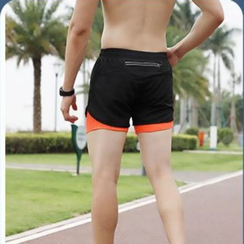 Men's 2 in 1 Running Shorts Quick Dry Lightweight Gym Workout Shorts with Pockets Breathable Athletic Shorts for Jogging Trainin