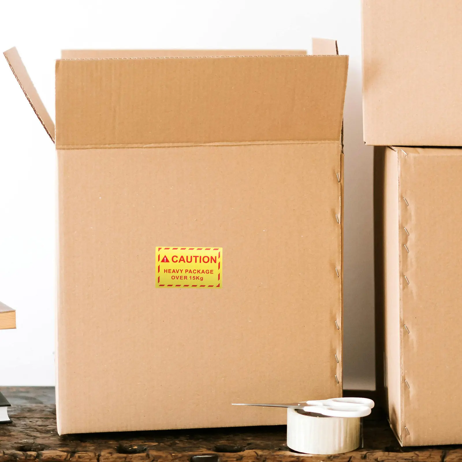 고시인성 주의 표시 무거운 소포 경고 라벨 방수 내구성 스티커 (배송 및 물류 경고 스티커)