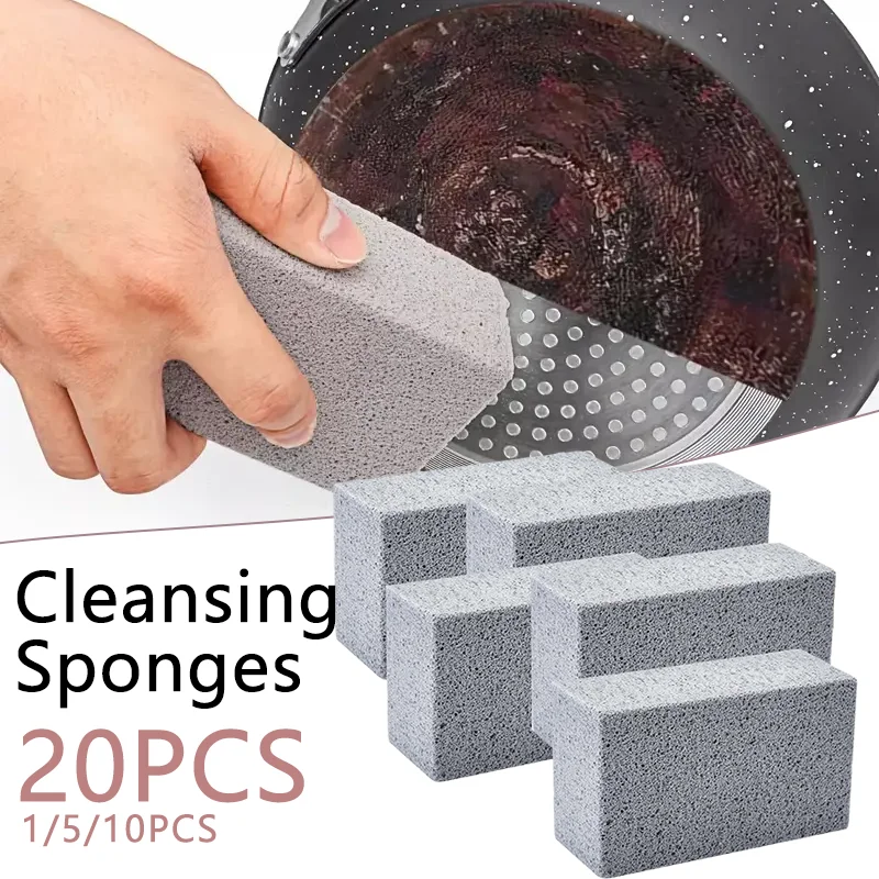 1-20PCS BBQ Grill Cleaning Bricks BBQ Heat Resistant Cleaning Pumice Brush Powerful Stain Remover Tools Tools