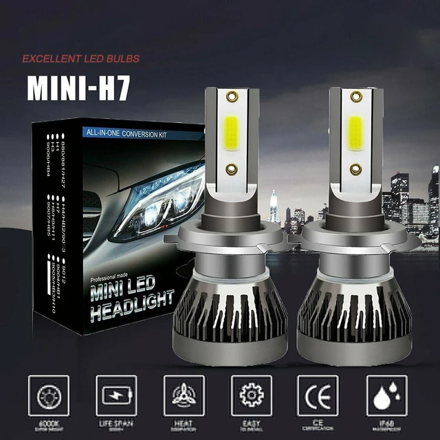 Ampoule Led H7 Pour Phare De Voiture, 80w 10000lm, Phare De Voiture,  Éclairage Canbus Led 6000k, Blanc, Ip68, Étanche - Phare Ampoules -  AliExpress