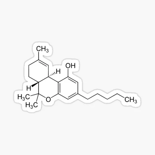 

Thc Marijuana Molecule 10PCS Stickers for Anime Cartoon Window Wall Bumper Decorations Funny Home Car Laptop Water Bottles