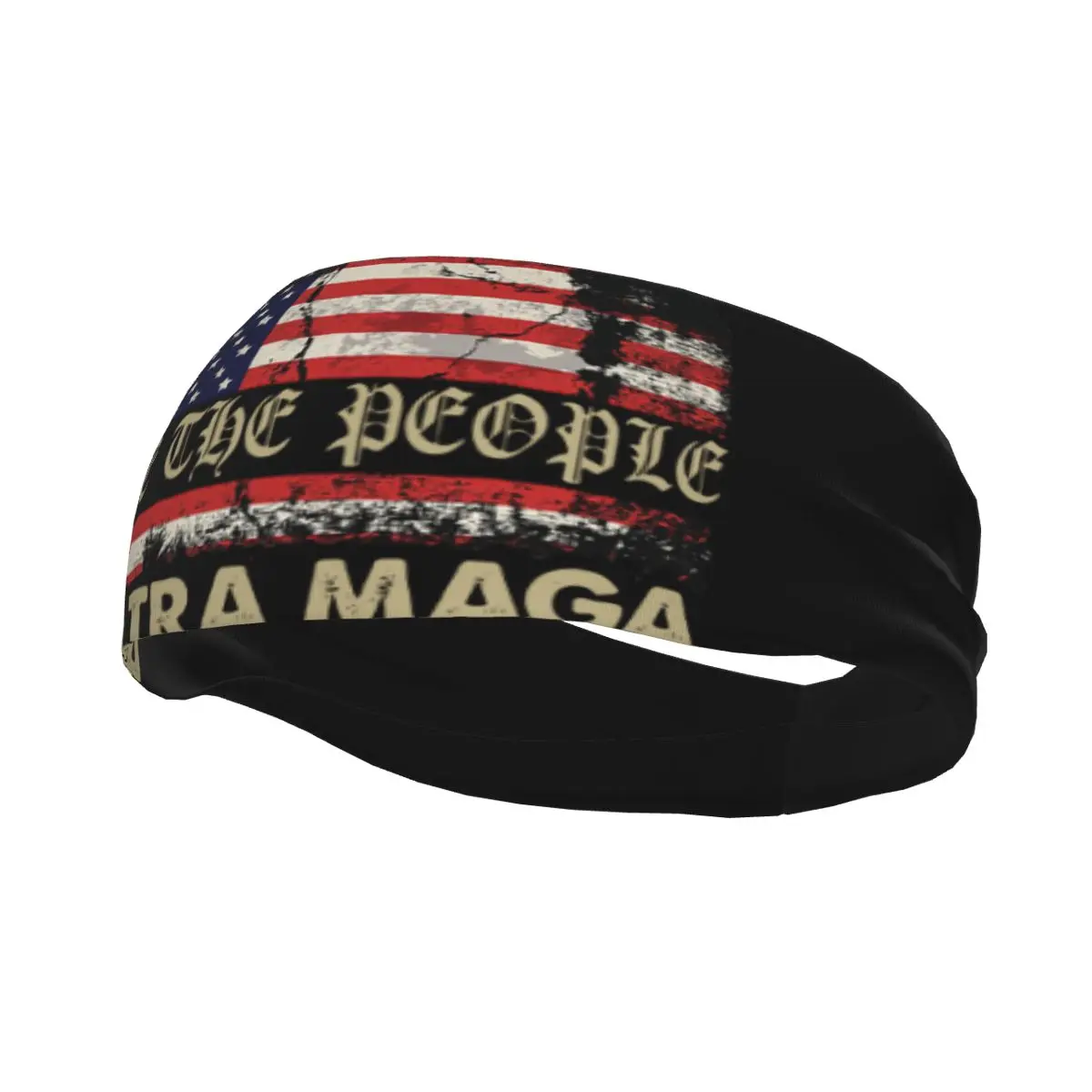 

Ultra MAGA Funny Biden US Flag Pro Trump Sweatband Headband Stretch Elastic Cycling Yoga Sport Hair band Headwear Sports Safety