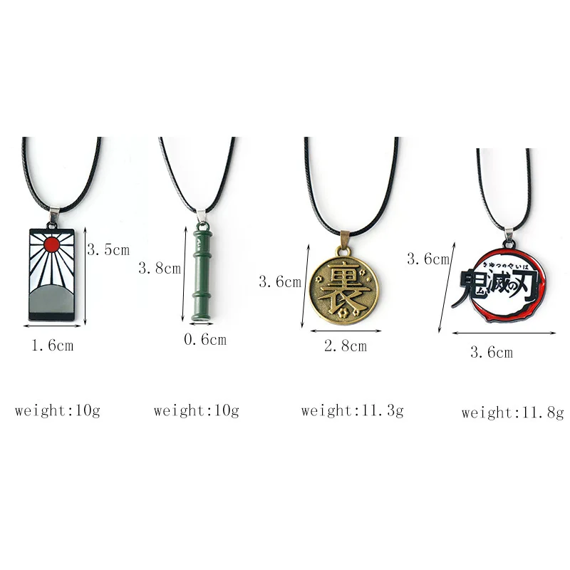 Anime Hot Show Ghost Slayer Blade Necklace Surrounding Stove Door Charcoal Jilang Sun Goddess Bamboo Flute Alloy Pendant