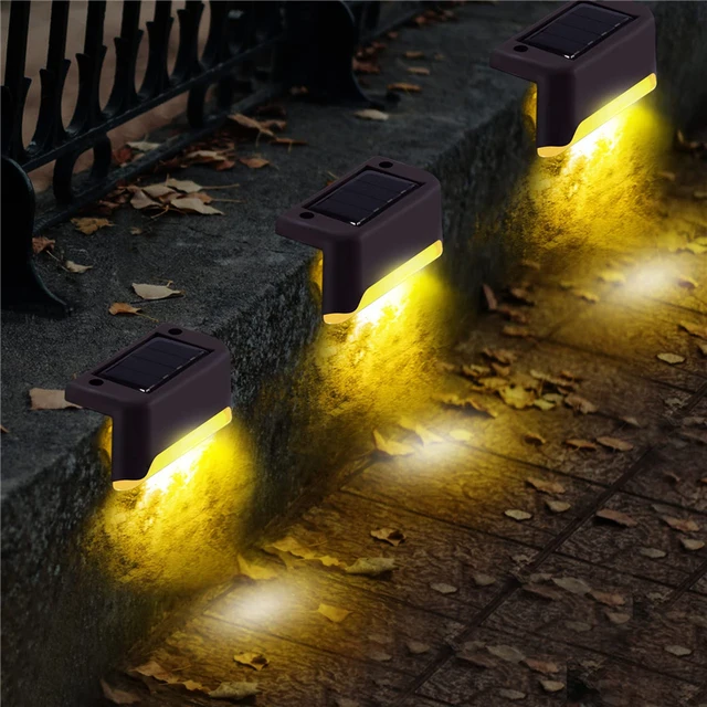 8x LED Solar Deck Lights Outdoor Solar Path Garden Light Waterproof Solar Step Lamps Decoration for Patio Stair Fence Courtyard 6