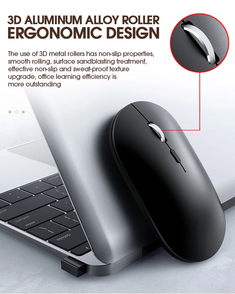 X2 Wireless Bluetooth Mouse Dual Mode 2.4g Laptop Desktop Tablet DPI Adjustable Silent Type-C Charging Port Mouse